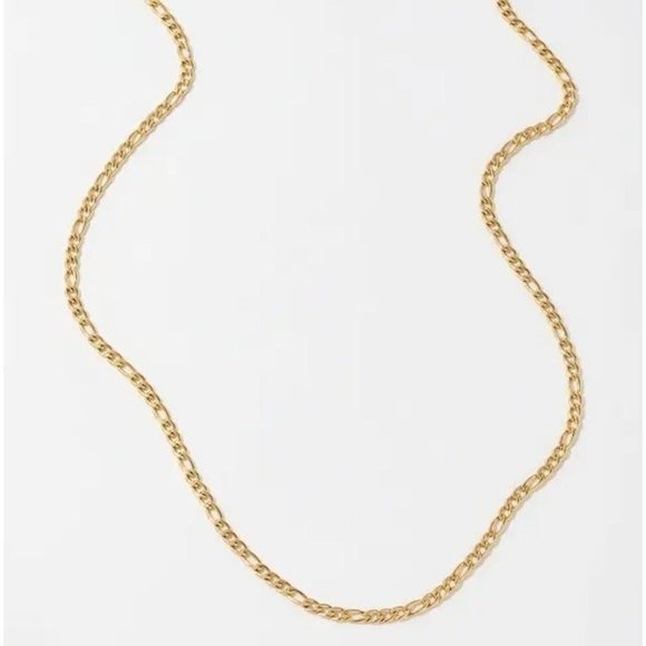 Figaro Cuban Gold Chain WATERPROOF Necklace non-tarnish gold necklace pretty - Picture 7 of 12